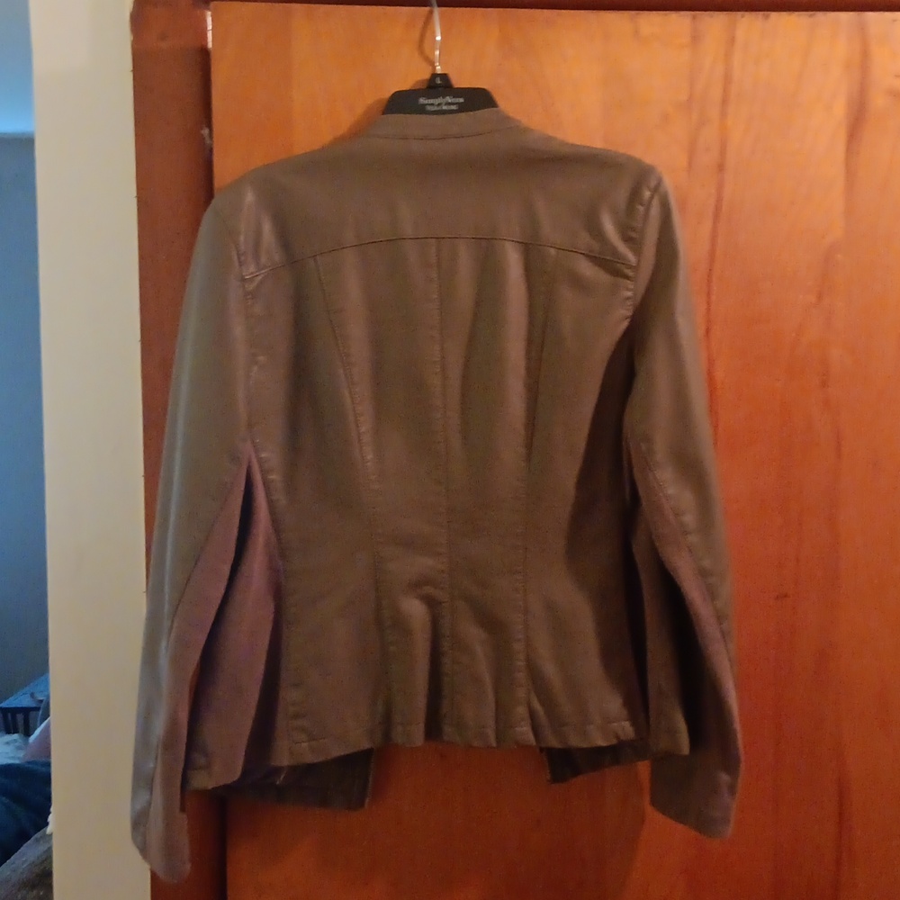 Express Olive Gray Bomber Jacket - Picture 3 of 3